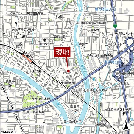 ユニハイム園田弐番館 地図