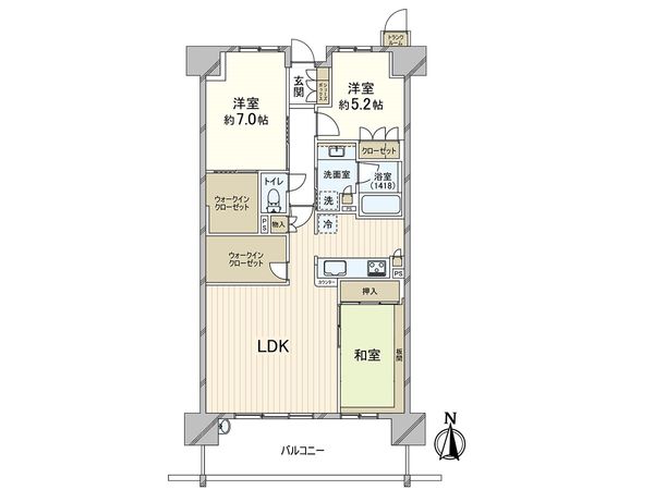 シャリエ立花 間取図(平面図)