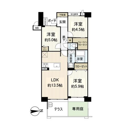 エンゼルクレッセ西難波 間取図(平面図) エンゼルクレッセ西難波 間取図(平面図)