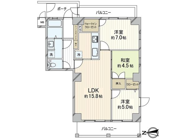 パレ塚口町 間取図(平面図) パレ塚口町 間取図(平面図)