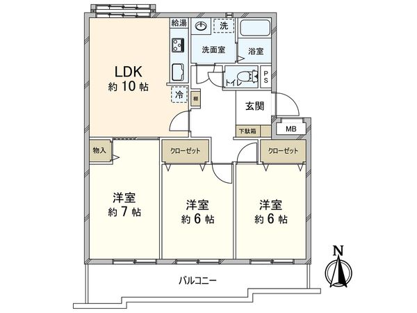 シャルマンコーポ第2塚口 間取図(平面図) シャルマンコーポ第2塚口 間取図(平面図)