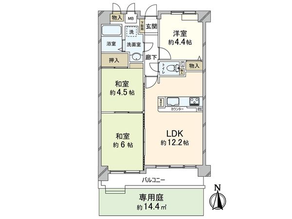 こけっと塚口 間取図(平面図) 間取図(平面図)