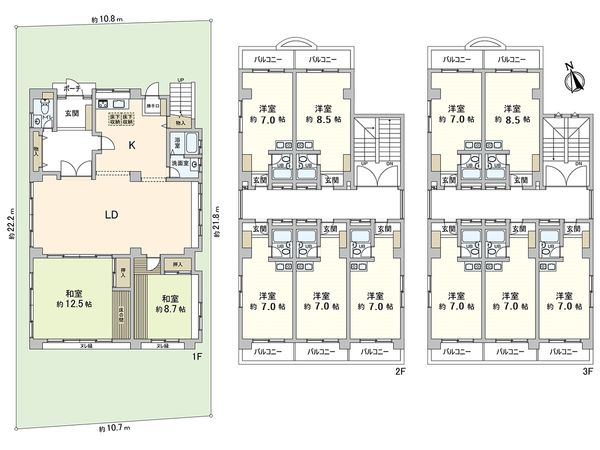 尼崎市塚口町1丁目共同住宅 間取図(平面図) 尼崎市塚口町1丁目共同住宅 間取図(平面図)