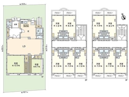 尼崎市塚口町1丁目共同住宅 間取図(平面図)