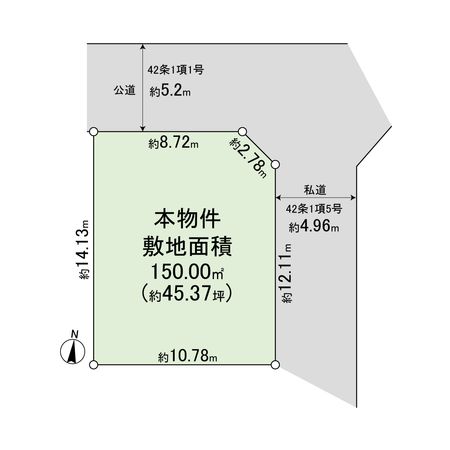 神戸市東灘区御影山手1丁目 土地 区画図 神戸市東灘区御影山手1丁目 土地 区画図
