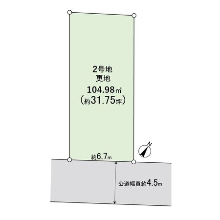 千僧6丁目土地 2号地 区画図 千僧6丁目土地 2号地 区画図