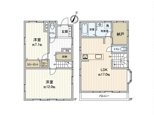 池尻7丁目 戸建 間取図(平面図) 池尻7丁目 戸建 間取図(平面図)