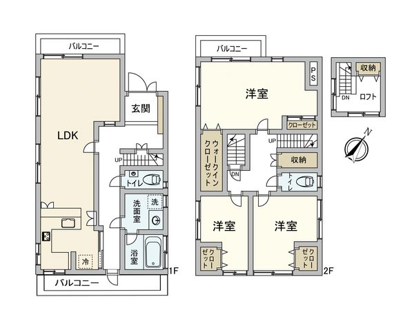 神戸市須磨区桜木町2丁目 戸建 間取図(平面図)