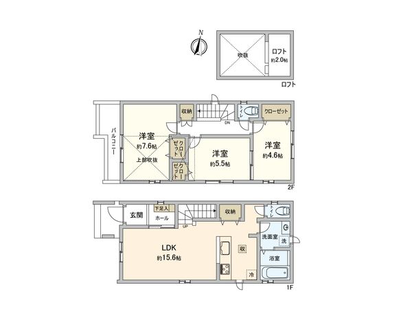 堀池3丁目 新築戸建 間取図(平面図) 間取図(平面図)