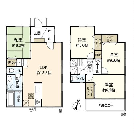 高台5丁目 戸建 間取図(平面図)