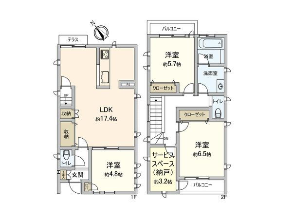 寺本5丁目 戸建 間取図(平面図) 間取図(平面図)