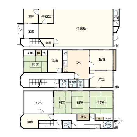 淡路市富島 戸建 間取図(平面図) 淡路市富島 戸建 間取図(平面図)