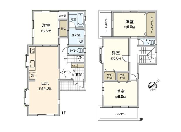中野北3丁目 戸建 間取図(平面図) 中野北3丁目 戸建 間取図(平面図)