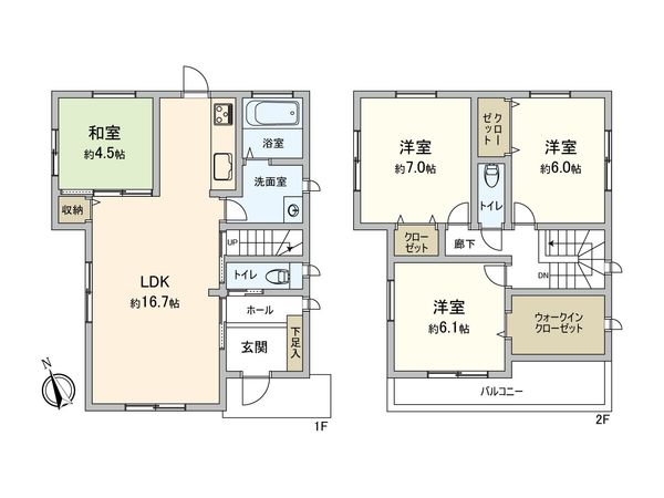美鈴町3丁目 戸建 間取図(平面図) 美鈴町3丁目 戸建 間取図(平面図)