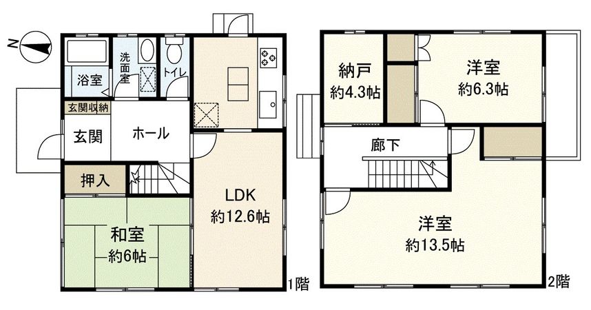 西台4丁目 戸建 間取図(平面図) 間取図(平面図)