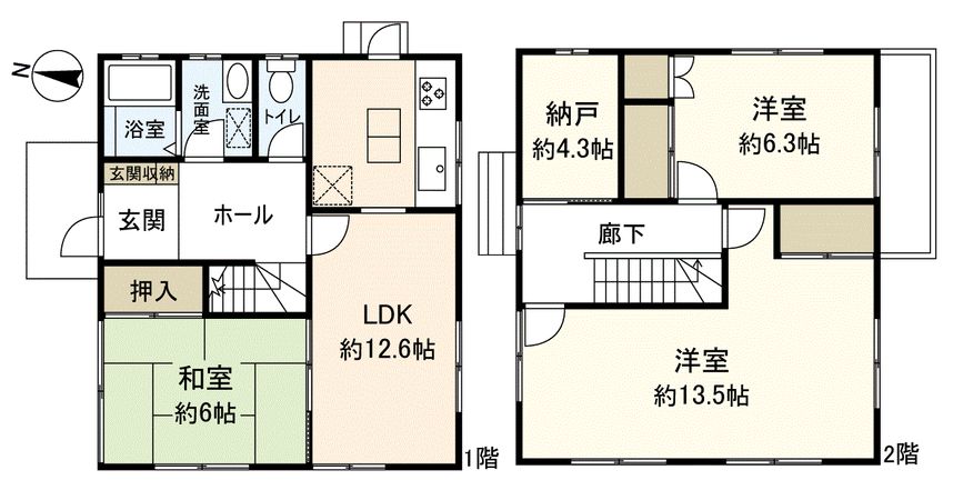 西台4丁目 戸建 間取図(平面図) 西台4丁目 戸建 間取図(平面図)