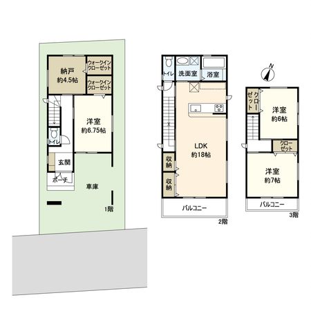 荒牧南二丁目 新築戸建 間取図(平面図) 荒牧南二丁目 新築戸建 間取図(平面図)