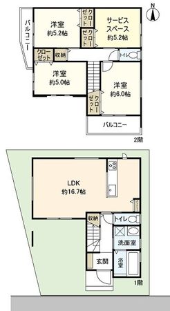 池尻1丁目 新築一戸建 間取図(平面図)