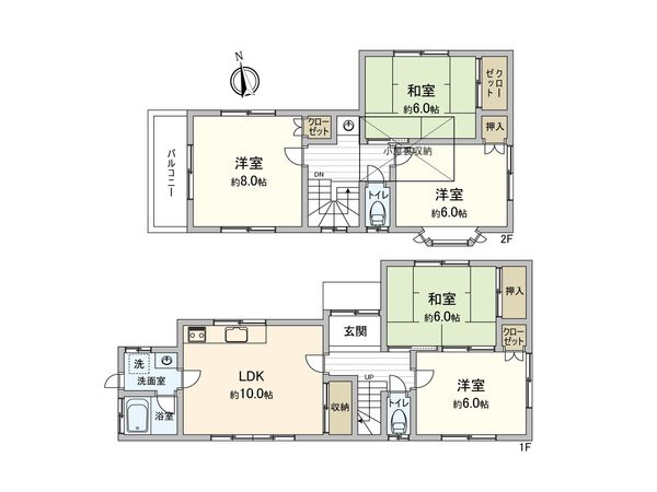 南野4丁目 戸建 間取図(平面図) 南野4丁目 戸建 間取図(平面図)