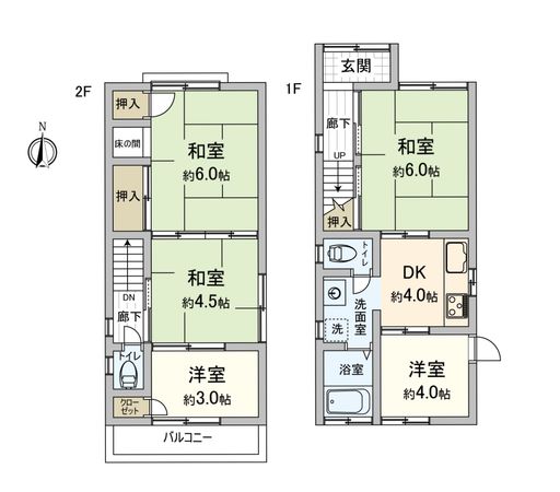 北河原三丁目 戸建 間取図(平面図) 間取図(平面図)