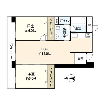 プレジデント稲野 間取図(平面図)