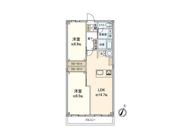 フルーレ伊丹 間取図(平面図) フルーレ伊丹 間取図(平面図)