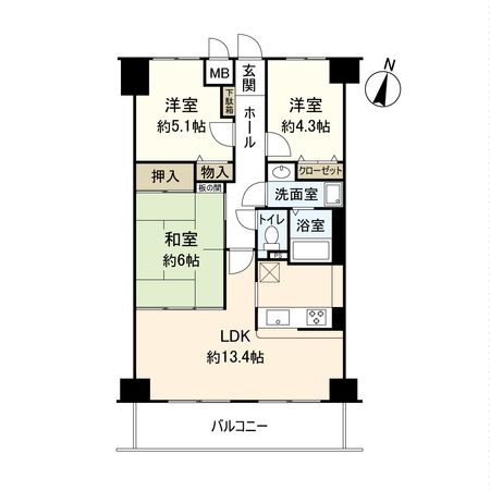 アドリーム伊丹北野 間取図(平面図) 間取図(平面図)