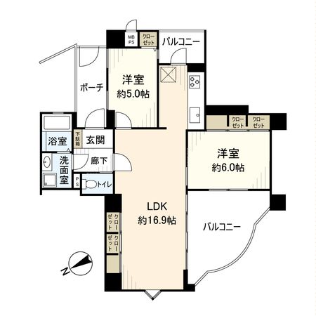 パレ武庫川プルミエールⅢ 間取図(平面図) 間取図(平面図)