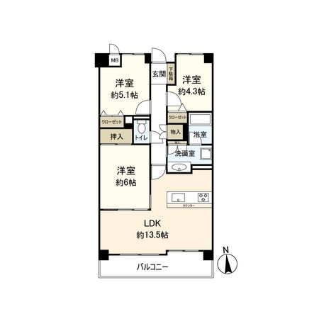 アステルコート伊丹緑ヶ丘 間取図(平面図) アステルコート伊丹緑ヶ丘 間取図(平面図)