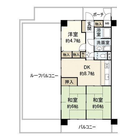 イスズハイツベル伊丹荻野 間取図(平面図) イスズハイツベル伊丹荻野 間取図(平面図)