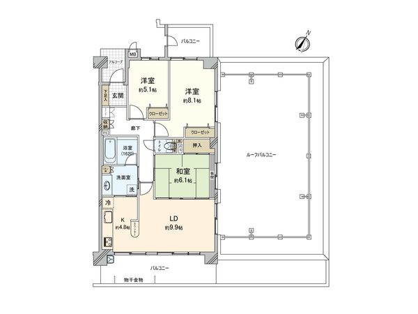 クラウンハイム伊丹フラワーコート 間取図(平面図)