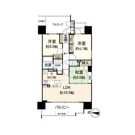 ワコーレ伊丹グランシエル 間取図(平面図)