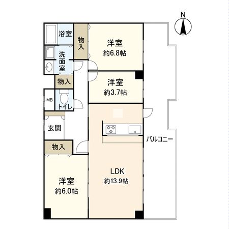 伊丹パークホームズ 3号棟 間取図(平面図)