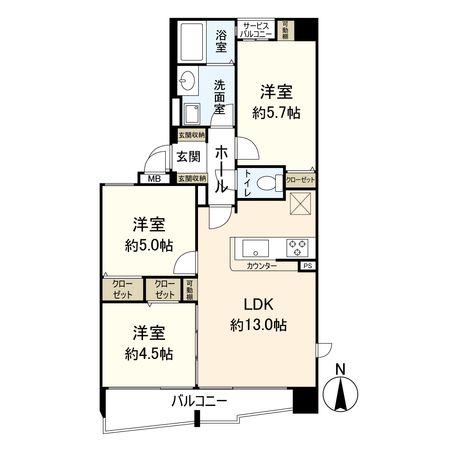 パレ新伊丹 間取図(平面図) パレ新伊丹 間取図(平面図)