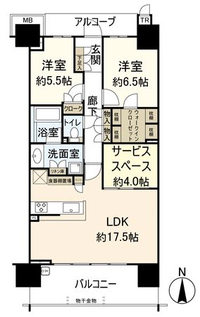 パークホームズ伊丹稲野ガーデンスクエア パークフロント 間取図(平面図) パークホームズ伊丹稲野ガーデンスクエア パークフロント 間取図(平面図)