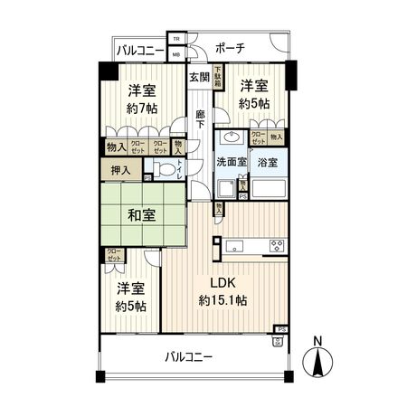 レピア・アーバン塚口北 ヴェルデリッジ 間取図(平面図)