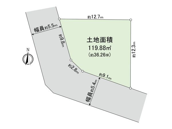 上鳴尾町 土地 区画図 上鳴尾町 土地 区画図