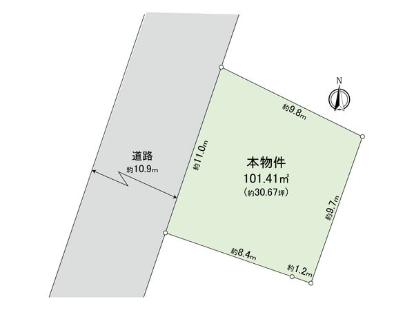 上甲子園一丁目 土地 1号地 区画図