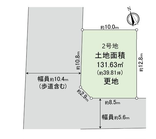 西宮市花園町 土地 2号地 区画図