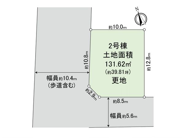 西宮市花園町 土地 2号地 区画図