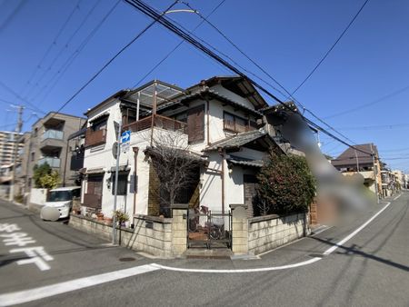甲子園九番町・土地 前面道路含む外観