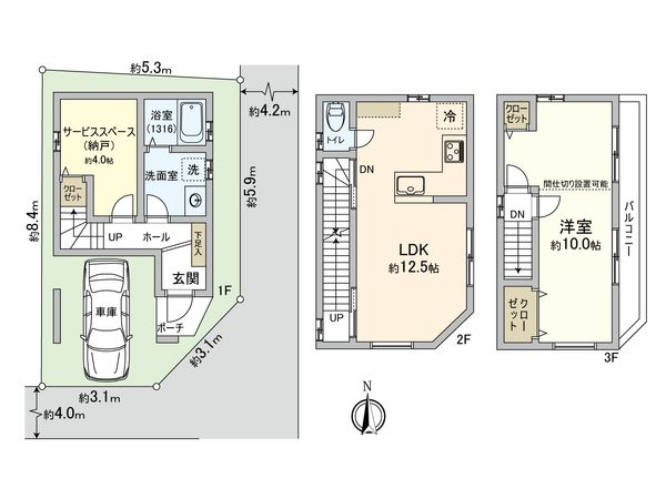 小松南町1丁目・新築戸建 間取図(平面図) 小松南町1丁目・新築戸建 間取図(平面図)