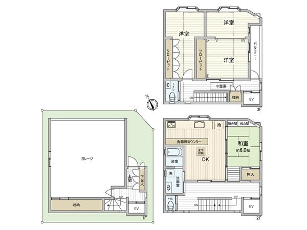 花園町 中古戸建 間取図(平面図)