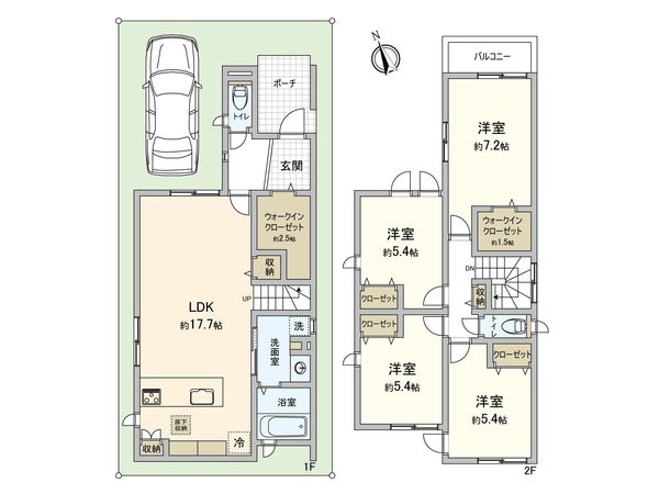 若草町2丁目戸建 間取図(平面図)