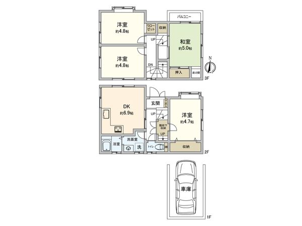 東鳴尾町1丁目・中古戸建 間取図(平面図)