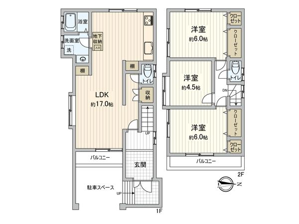 小松南町 中古戸建 間取図(平面図) 間取図(平面図)