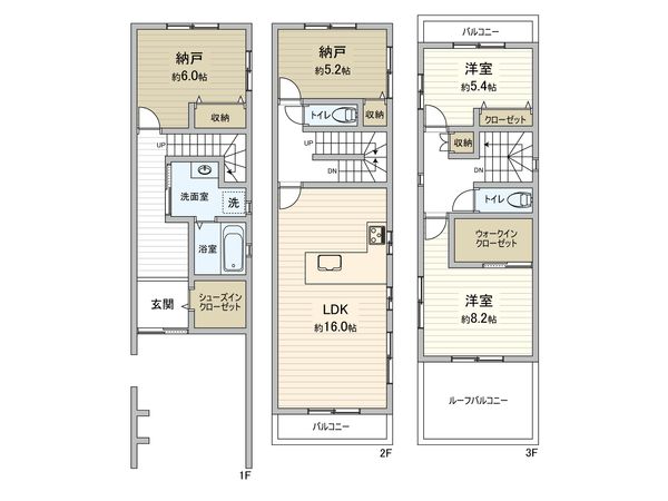 西宮市小松南町 新築戸建 間取図(平面図) 西宮市小松南町 新築戸建 間取図(平面図)