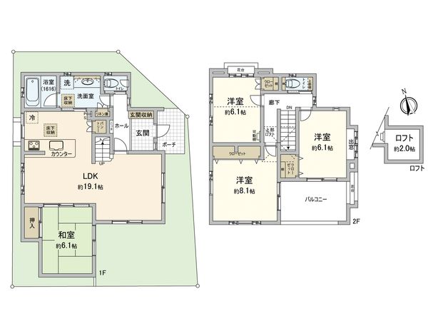 西宮市上田東町 中古戸建 間取図(平面図) 西宮市上田東町 中古戸建 間取図(平面図)