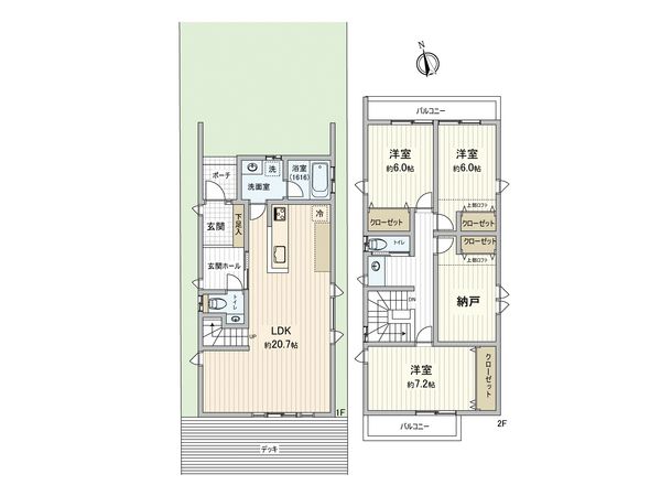 西宮市花園町 中古戸建 間取図(平面図) 西宮市花園町 中古戸建 間取図(平面図)