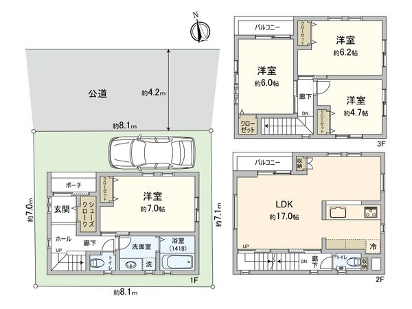 東鳴尾町2丁目新築戸建 間取図(平面図) 東鳴尾町2丁目新築戸建 間取図(平面図)